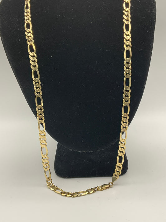 23.8g 14k Yellow Gold Chain, 22in, 5.5mm Figaro Link