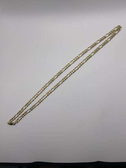 23.8g 14k Yellow Gold Chain, 22in, 5.5mm Figaro Link