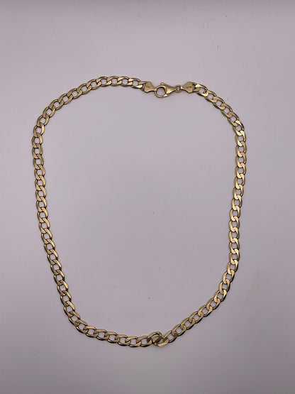 27.2g 10k Yellow Gold Chain, 20in, 7mm, Beveled Curb Link