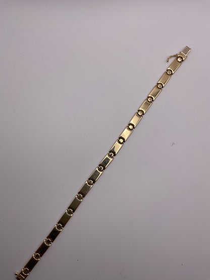 8.8g 14k Yellow Gold Bracelet, 8in, 6mm Screw Link