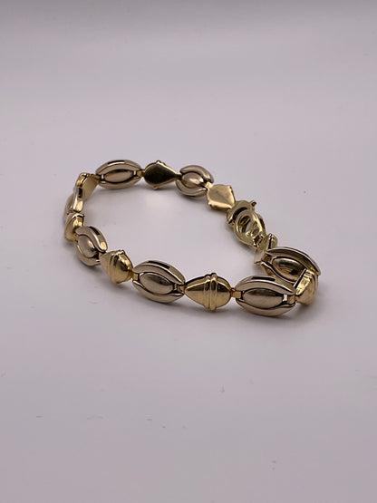 13.1g 14k Yellow Gold Bracelet, 7.25in, 8mm Oval