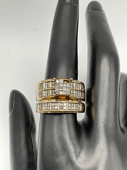 11g 10k Yellow Gold Diamond Wedding Set Size 9.5