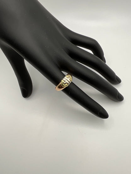 8.1g 18k Tri-Color BVLGARI Parentesi Ring Size 5.25