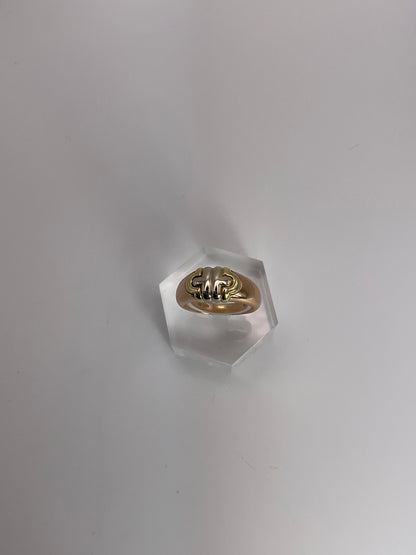 8.1g 18k Tri-Color BVLGARI Parentesi Ring Size 5.25