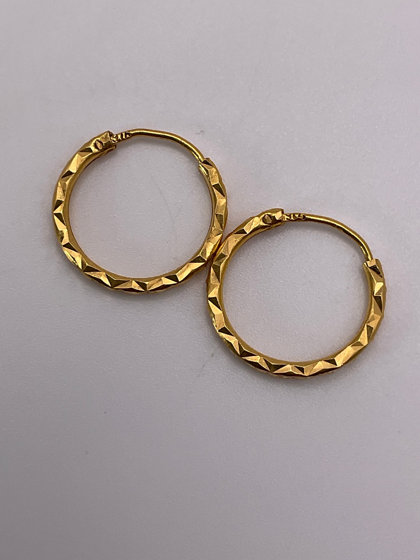 .5g 22kt YG Earrings Hoops