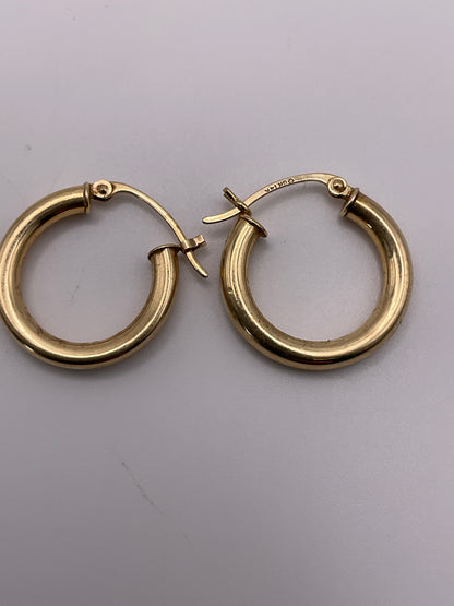 1.0g 14kt YG Earrings Hoops