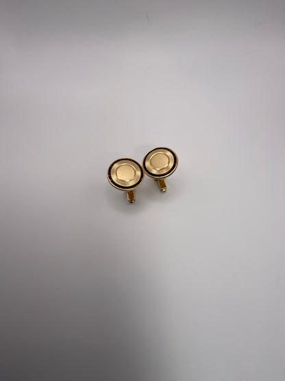 11.5g 14k YG Garnet Cufflinks Lucien Piccard