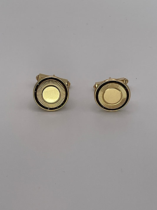 11.5g 14k YG Garnet Cufflinks Lucien Piccard